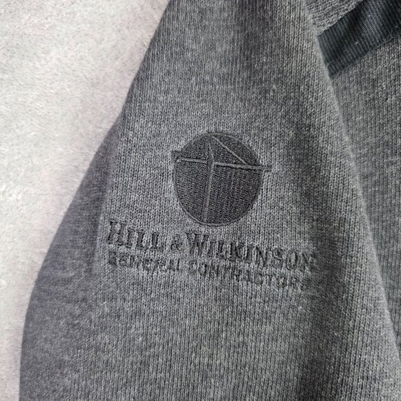 Mens Nike Golf Dri Fit 1/4 Zip Gray Pullover Sweater Cotton Polyester Blend L - Picture 3 of 9